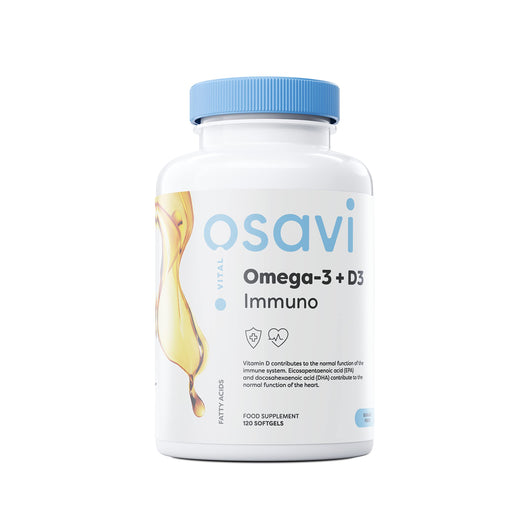 Osavi Omega-3 + D3 Immuno, Lemon - 120 softgels | High-Quality Omega-3 | MySupplementShop.co.uk