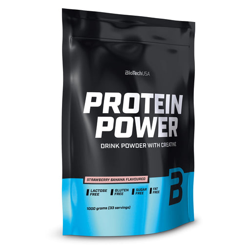 BioTechUSA Protein Power, Strawberry Banana - 1000 grams - Protein at MySupplementShop by BioTechUSA