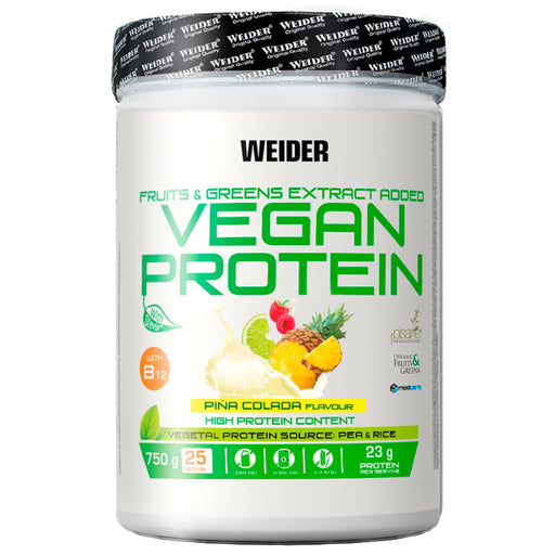 Weider Vegan Protein, Pina Colada - 750 grams | High-Quality Protein | MySupplementShop.co.uk