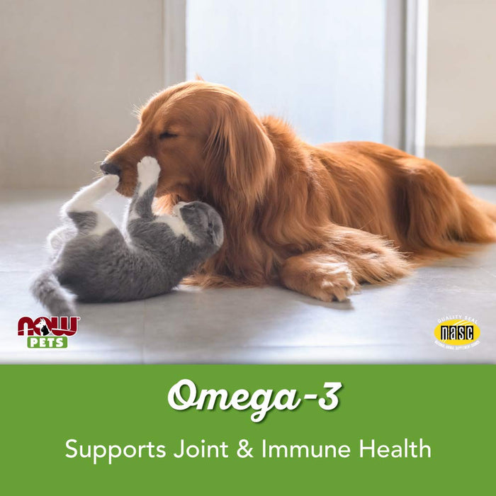 NOW Foods Pets, Omega-3 Support - 180 softgels | High-Quality Pet supplements | MySupplementShop.co.uk