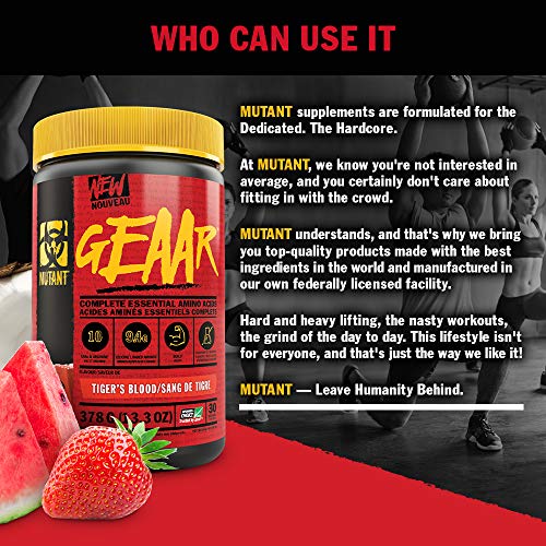 MUTANT GEAAR EAA Powder - Blue 30 Servings - Amino Acids and BCAAs at MySupplementShop by Mutant