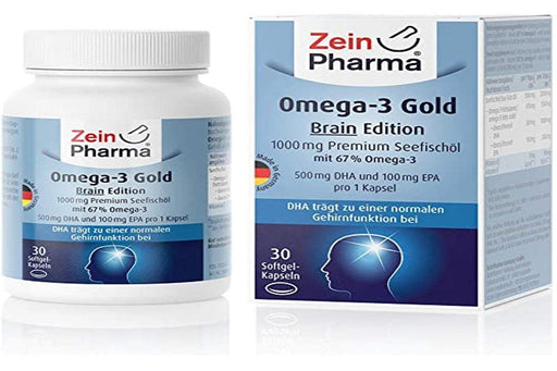 Zein Pharma Omega-3 Gold - Brain Edition, 1000mg - 30 caps - Combination Multivitamins & Minerals at MySupplementShop by Zein Pharma