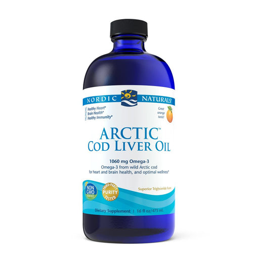 Nordic Naturals Arctic Cod Liver Oil, 1060mg Orange - 473 ml. | High-Quality Health and Wellbeing | MySupplementShop.co.uk