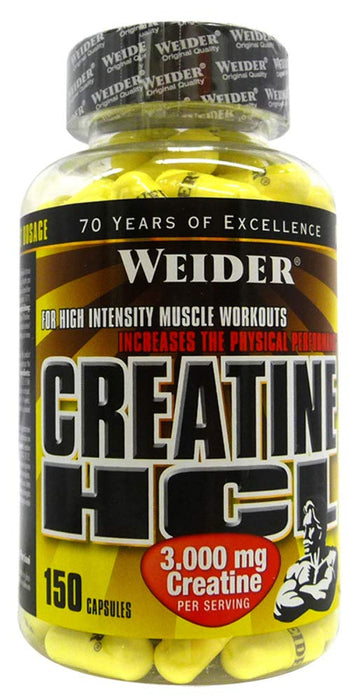 Weider Creatine HCl, 3000mg - 150 caps | High-Quality Creatine Supplements | MySupplementShop.co.uk