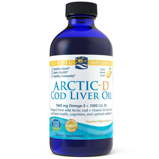 Nordic Naturals Arctic Cod Liver Oil, 1060mg Strawberry - 237 ml. | High-Quality Combination Multivitamins & Minerals | MySupplementShop.co.uk