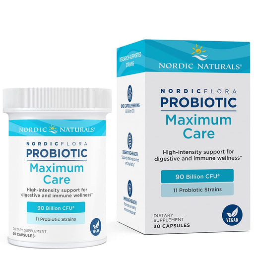 Nordic Flora Probiotic Maximum Care - 30 vcaps | High-Quality Bacterial Cultures | MySupplementShop.co.uk