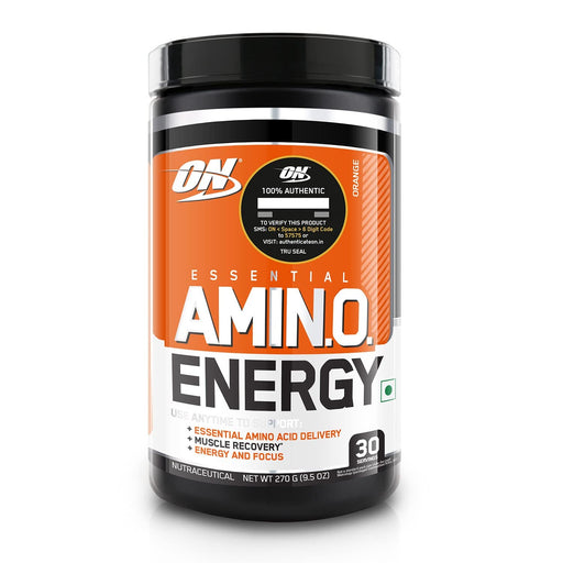 Optimum Nutrition Essential Amino Energy, Orange Cooler - 270 grams | High-Quality Amino Acids and BCAAs | MySupplementShop.co.uk