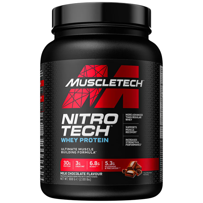 MuscleTech Nitro-Tech, Milk Chocolate - 908 grams - Creatine Supplements at MySupplementShop by Muscletech