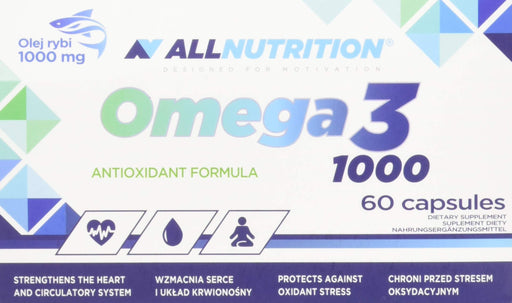 Allnutrition Omega 3, 1000mg - 60 caps | High-Quality Vitamins, Minerals & Supplements | MySupplementShop.co.uk