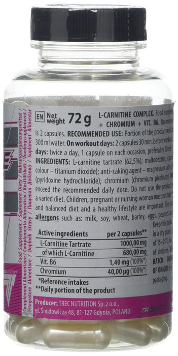 Trec Nutrition L-Carnitine Complex - 90 caps | High-Quality Amino Acids and BCAAs | MySupplementShop.co.uk