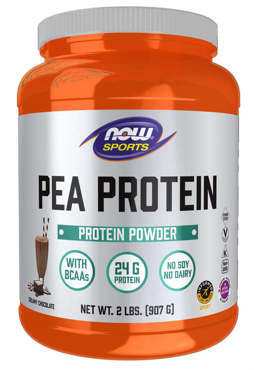 NOW Foods Pea Protein, Dutch Chocolate - 907g | High-Quality Pea Proteins | MySupplementShop.co.uk