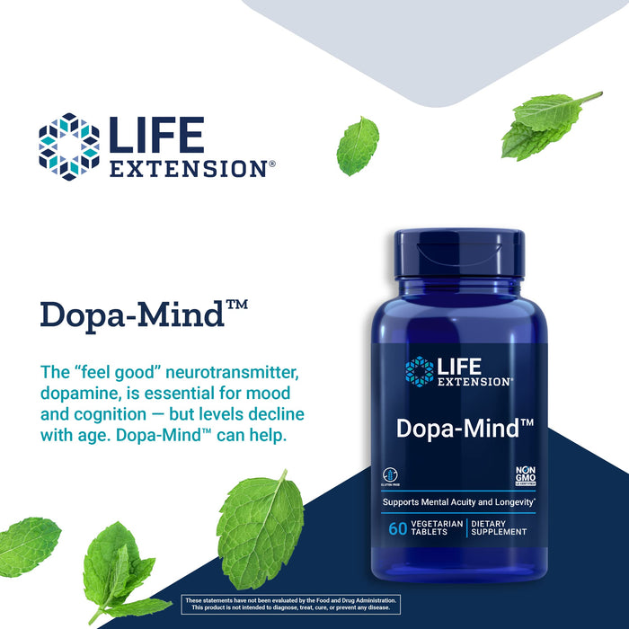 Life Extension Dopa-Mind - 60 vegetarian tabs | High-Quality Vitamins, Minerals & Supplements | MySupplementShop.co.uk