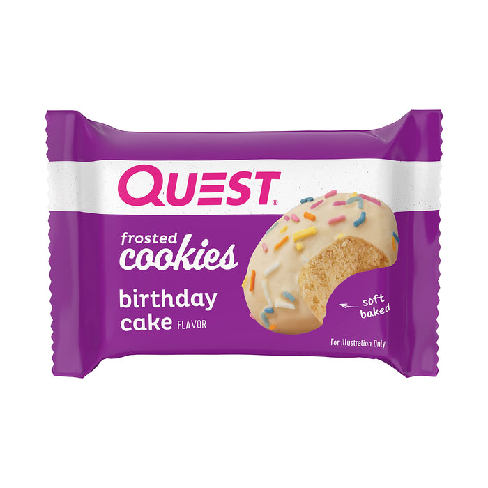 Quest Nutrition Frosted Cookies 8x25g Birthday Cake - Chocolate at MySupplementShop by Quest Nutrition