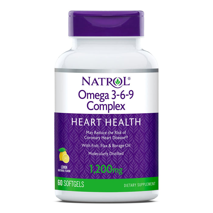 Natrol Omega 3-6-9 Complex - 60 softgels | High-Quality Sports Supplements | MySupplementShop.co.uk