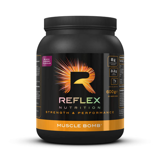 Reflex Nutrition Muscle Bomb, Black Cherry - 600 grams | High-Quality Pre & Post Workout | MySupplementShop.co.uk