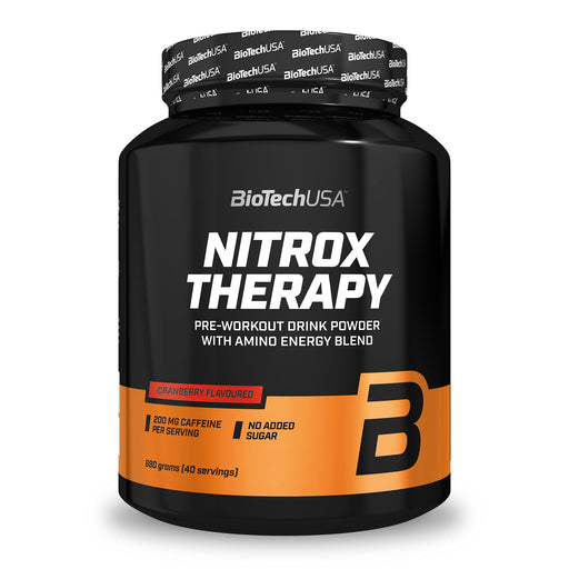 BioTechUSA Nitrox Therapy, Cranberry - 680 grams | High-Quality Pre & Post Workout | MySupplementShop.co.uk