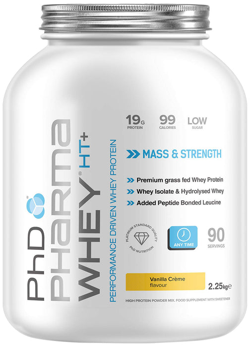 PhD Pharma Whey HT+, Vanilla Creme - 2250 grams | High-Quality Protein | MySupplementShop.co.uk