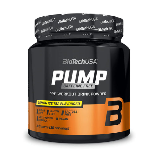 BioTechUSA Pump Caffeine Free, Lemon Ice Tea 330 grams - Pre & Post Workout at MySupplementShop by BioTechUSA