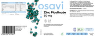 Osavi Zinc Picolinate, 50mg - 180 vegan caps | High-Quality Zinc | MySupplementShop.co.uk