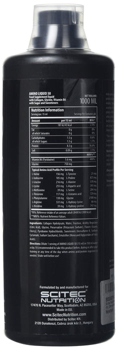 SciTec Amino Liquid 50, Cherry-Guava - 1000 ml. | High-Quality Amino Acids and BCAAs | MySupplementShop.co.uk