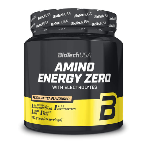 BioTechUSA Amino Energy Zero with Electrolytes, Peach Ice Tea - 360 grams | High-Quality Amino Acids and BCAAs | MySupplementShop.co.uk