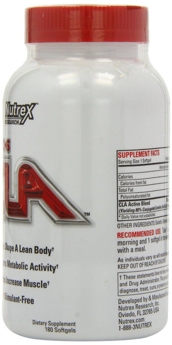 Nutrex Lipo-6 CLA - 180 softgels | High-Quality Omegas, EFAs, CLA, Oils | MySupplementShop.co.uk