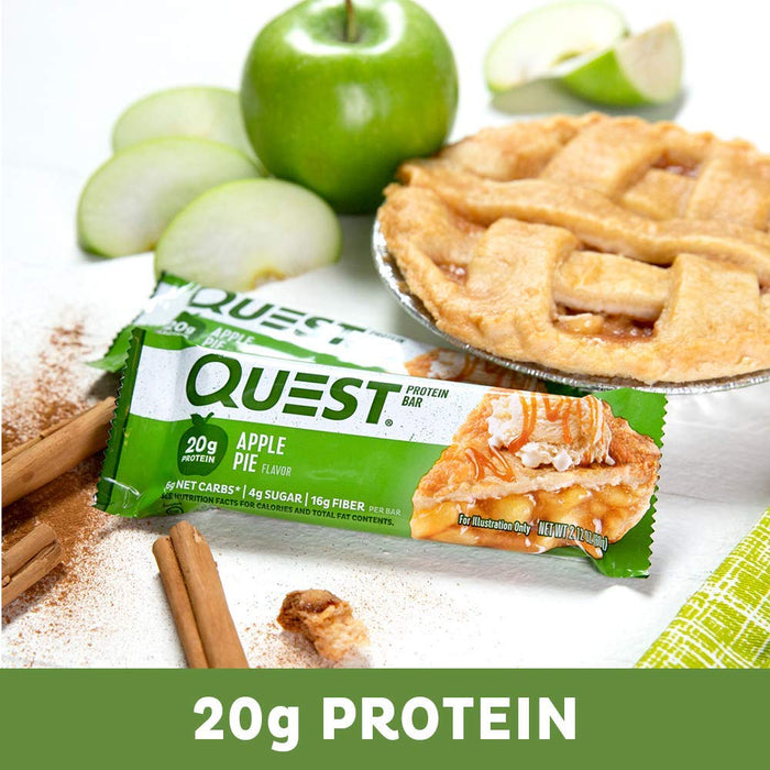 Quest Bar, Apple Pie - 12 bars | High-Quality Protein Bars | MySupplementShop.co.uk