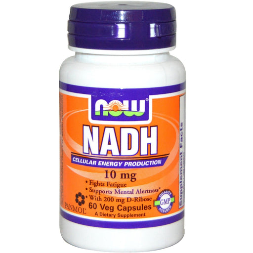 NOW Foods NADH, 10mg - 60 vcaps - Health and Wellbeing at MySupplementShop by NOW Foods