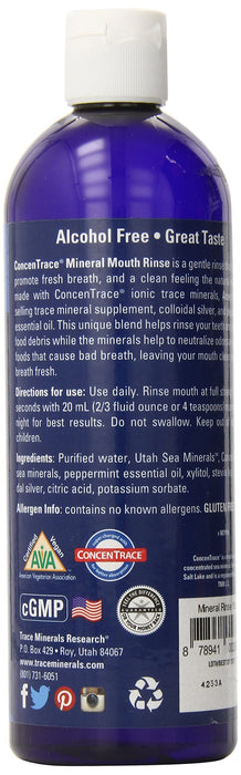 Trace Minerals ConcenTrace Mineral Mouth Rinse, Mint - 473 ml. | High-Quality Mouthwashes | MySupplementShop.co.uk