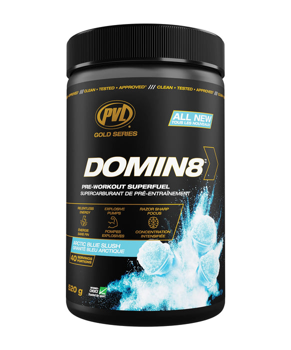 PVL Essentials Gold Series Domin8, Arctic Blue Slush - 520g | High-Quality Nuts & Seeds | MySupplementShop.co.uk