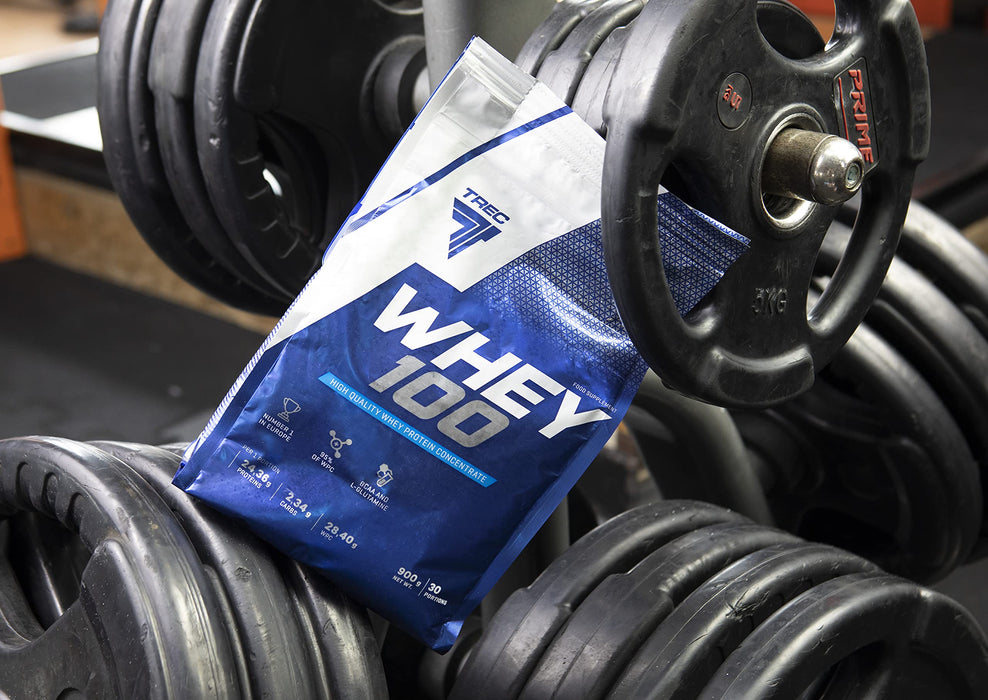 Trec Nutrition Whey 100, Vanilla - 900 grams | High-Quality Protein | MySupplementShop.co.uk