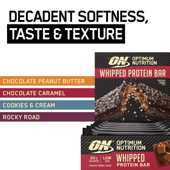 Optimum Nutrition Whipped Protein Bar 10 x 60g | High-Quality Protein Bars | MySupplementShop.co.uk