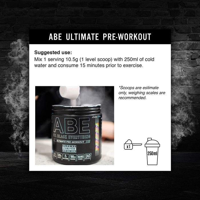 Applied Nutrition ABE (All Black Everything) Ultimate Preworkout 315g | High-Quality Vitamins & Supplements | MySupplementShop.co.uk