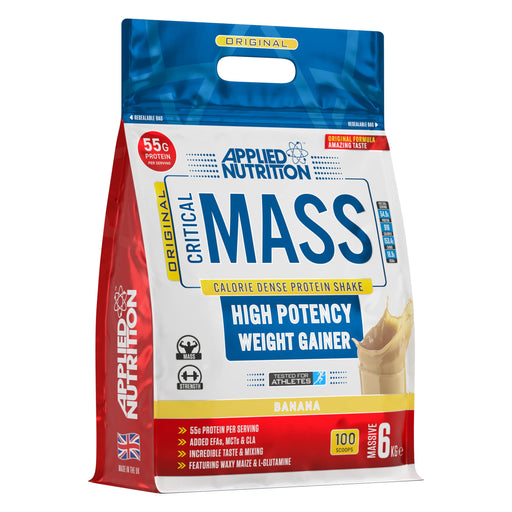 Applied Nutrition Critical Mass - Original, Banana - 6000 grams | High-Quality Weight Gainers & Carbs | MySupplementShop.co.uk