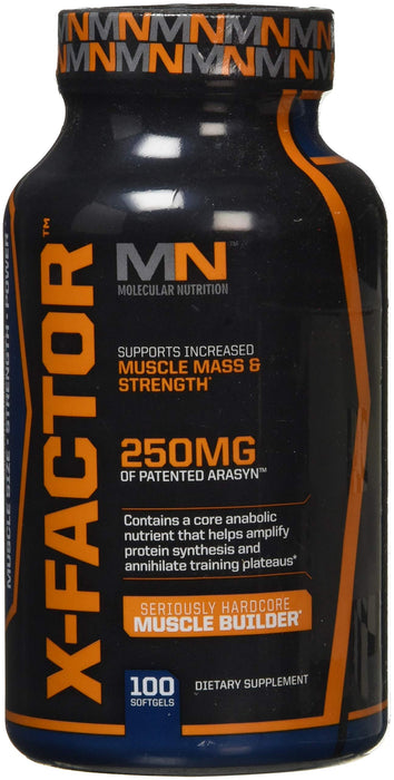 Molecular Nutrition X-Factor, Anabolic Catalyst - 100 softgels | High-Quality Natural Testosterone Support | MySupplementShop.co.uk