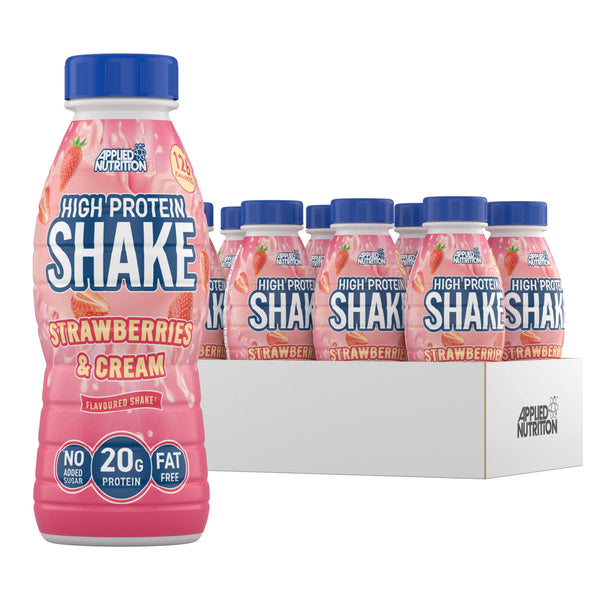 Applied Nutrition RTD High Protein Shake 8x330ml Strawberries and Cream | High-Quality Supplements | MySupplementShop.co.uk