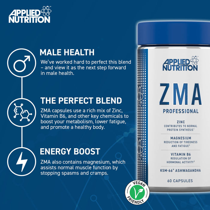 Applied Nutrition ZMA Pro - 60 caps - Testosterone Boosters at MySupplementShop by Applied Nutrition