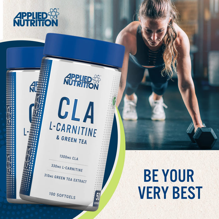 Applied Nutrition CLA L-Carnitine & Green Tea - 100 softgels | High-Quality Slimming and Weight Management | MySupplementShop.co.uk