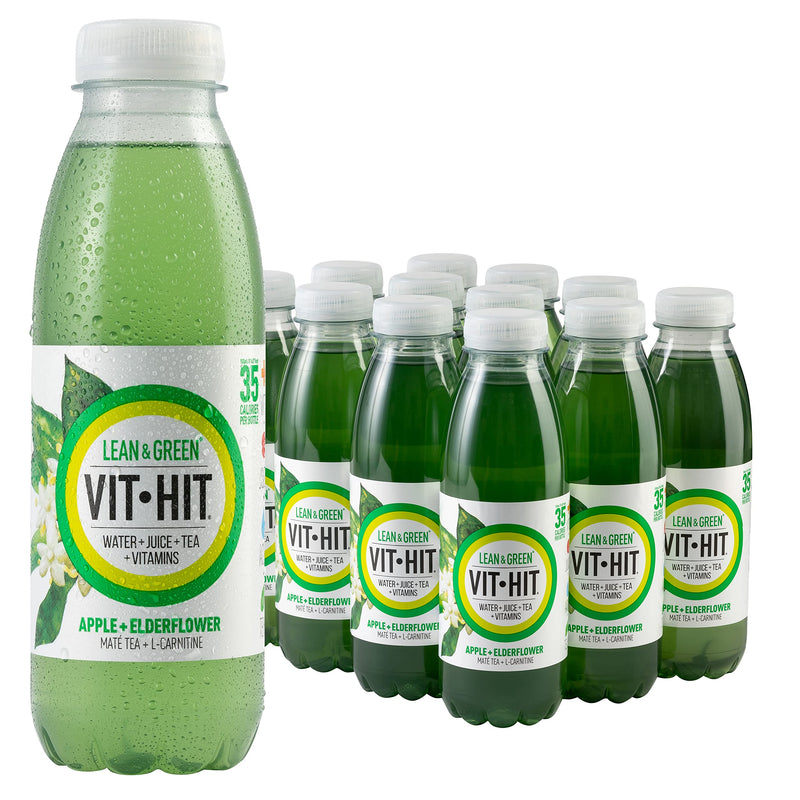 VITHIT Lean & Green 12x500ml Apple & Elderflower by Vit Hit at MYSUPPLEMENTSHOP.co.uk