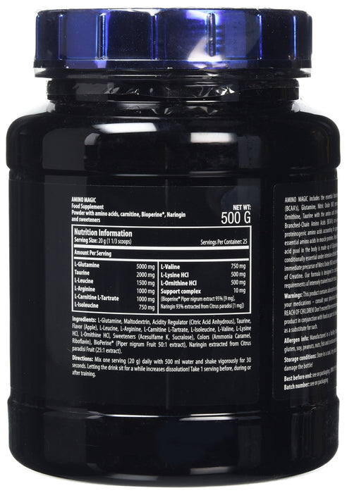 SciTec Amino Magic, Apple - 500 grams | High-Quality Amino Acids and BCAAs | MySupplementShop.co.uk