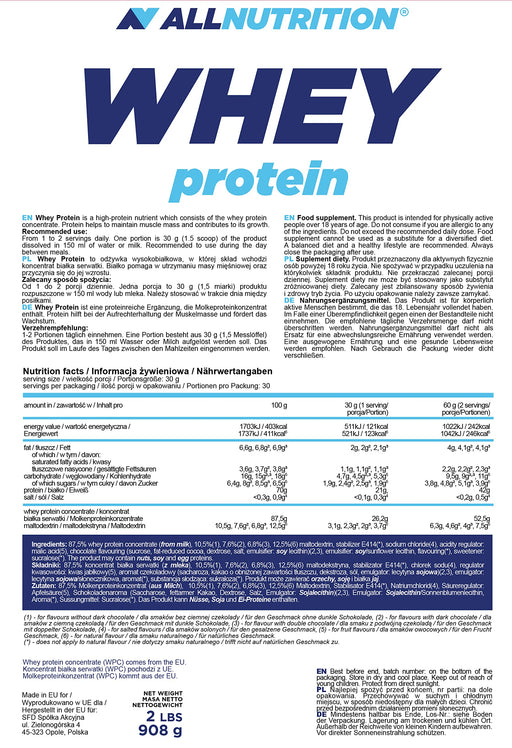 Allnutrition Whey Protein, Apple Pie - 908 grams | High-Quality Protein | MySupplementShop.co.uk