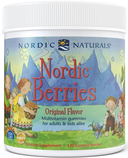 Nordic Naturals Nordic Berries Multivitamin Cherry Berry  120 gummy berries - Vitamins & Minerals at MySupplementShop by Nordic Naturals