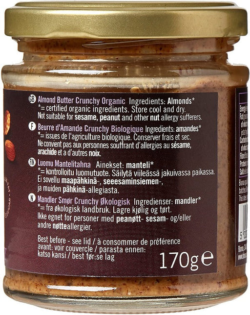 Biona Organic Almond Butter Crunchy 170g | High-Quality Health Foods | MySupplementShop.co.uk