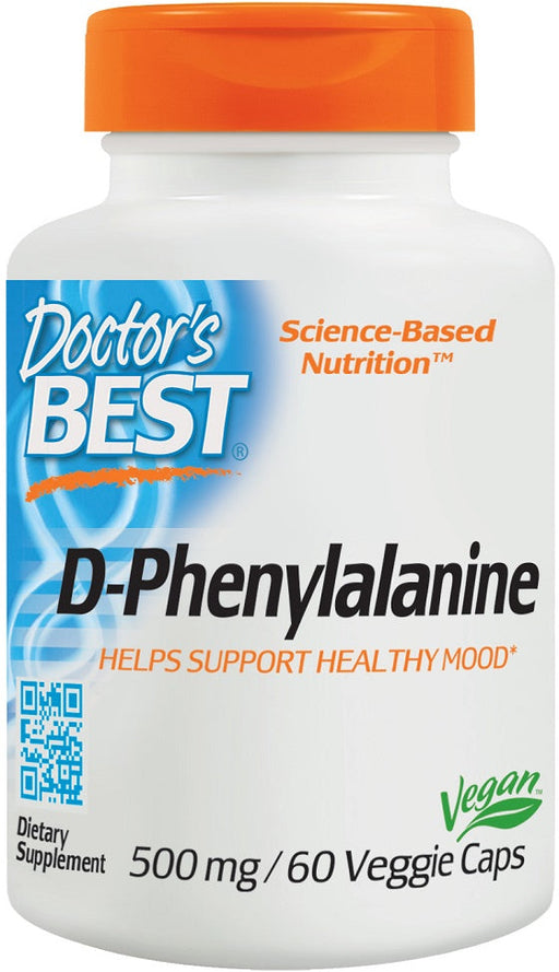 Doctor's Best D-Phenylalanine, 500mg - 60 vcaps - Amino Acids and BCAAs at MySupplementShop by Doctor's Best