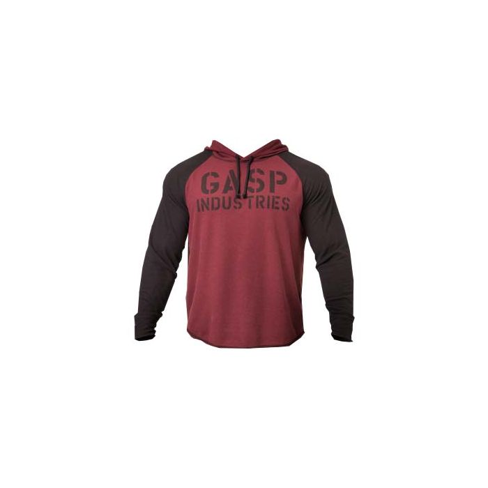 GASP L/S Thermal Hoodie Maroon - Medium - Hoodie at MySupplementShop by Gasp