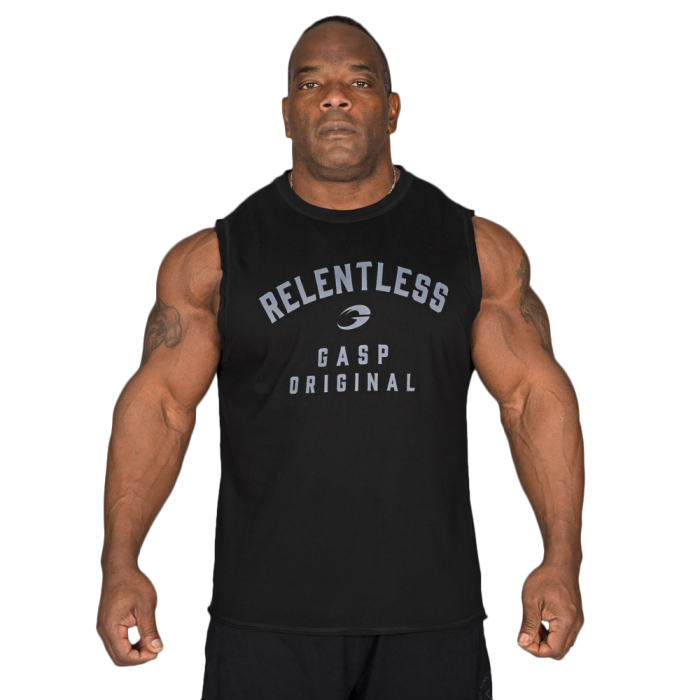 GASP Vintage Tank - Black/Grey - Small - Vintage Tank at MySupplementShop by Gasp