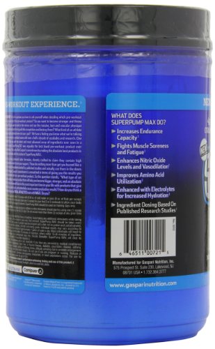 Gaspari Nutrition SuperPump MAX 640 g Blue Raspberry Pre-Workout Drink Powder - Health Foods at MySupplementShop by Gaspari Nutrition