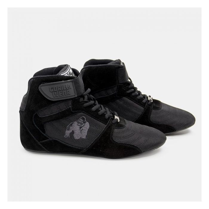 Gorilla Wear Perry High Tops Pro - Black/Black - UK 11 - High Tops at MySupplementShop by Gorilla Wear