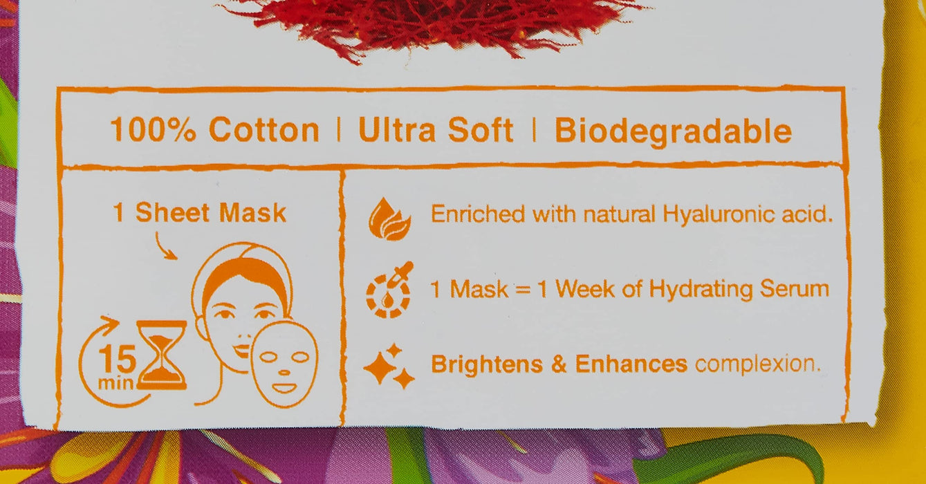 Himalaya Natural Glow Saffron & Vitamin C Sheet Mask - 30 ml. - Masks at MySupplementShop by Himalaya