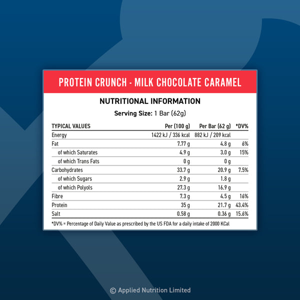 Applied Nutrition Protein Crunch Bar 12 x 62g | High-Quality Protein Bars | MySupplementShop.co.uk